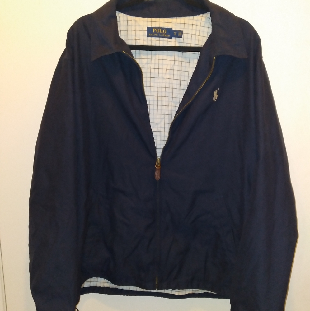 Ralph Lauren POLO navy Blue men's  JACKET w zip